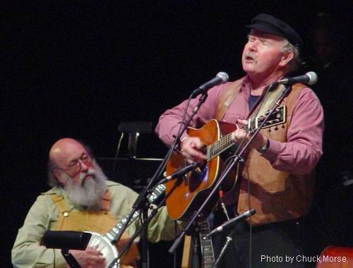 Photo of Tom Paxton with Paul Prestopino